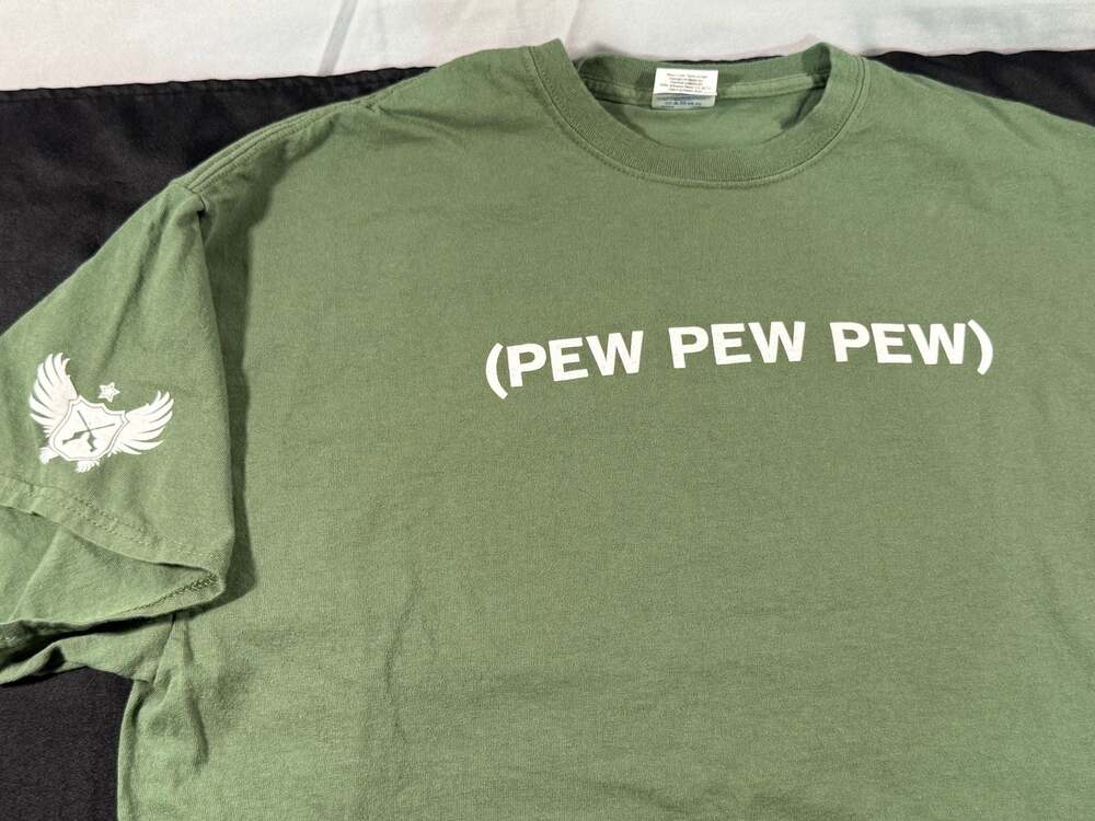 Pew Pew Pew T-Shirt - Green - XL - Picture 2 of 4